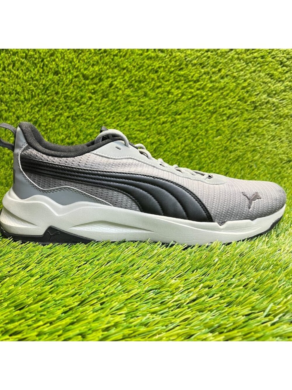 Puma‎ Zip C Mens Size 12 Gray Black Athletic Running Walking Shoes Sneakers